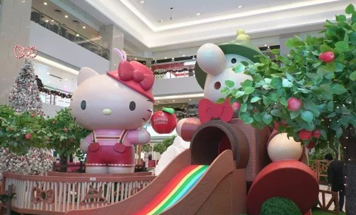 Hello Kitty攜手Müllerchen萌爆登場，刷新圣誕美陳新體驗