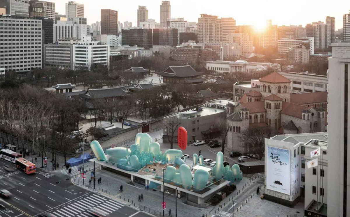 屋頂上的New Korean Garden是一個(gè)鵝卵石般的充氣式可移動(dòng)裝置 - 第13張 - 會(huì)展活動(dòng)策劃CCASY.COM 屋頂上的New Korean Garden是一個(gè)鵝卵石般的充氣式可移動(dòng)裝置 - 第13張