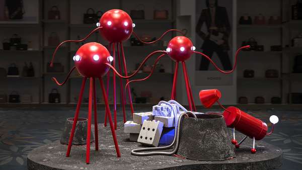 櫥窗里的展覽活動演繹的是地球大爆炸的藝術(shù)故事，熱情神秘奇趣都能尋獲