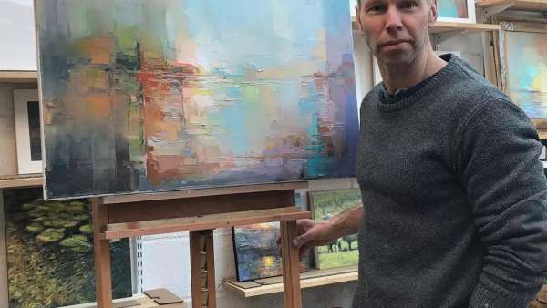 打了馬賽克的風景畫展覽活動別有一番風味，感慨藝術(shù)的偉大