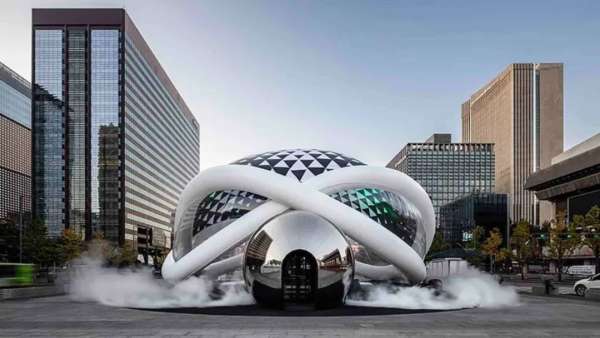 韓國電影100周年的這個主題展覽活動的設計太有未來感了