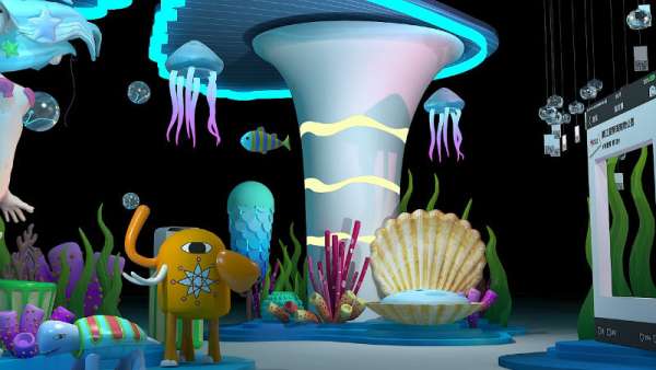 海底世界的美陳展覽活動(dòng)設(shè)計(jì)打造出來的海洋場景迷醉了心靈