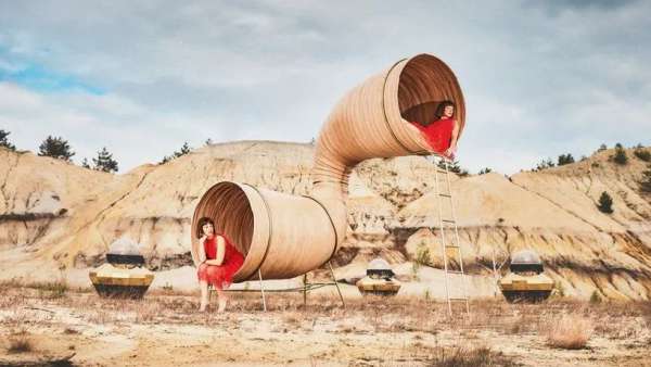 廢棄的電纜軸完成逆襲，變身巨型藝術(shù)展覽活動裝置