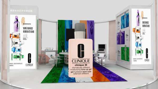 美妝品牌的會展策劃設(shè)計雖簡潔卻功能性明確