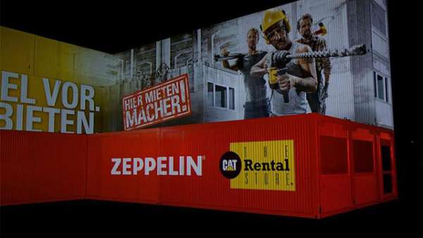 把視頻映射活動投放在集裝箱上，創(chuàng)意很新穎呢