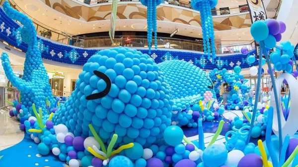 由數(shù)萬(wàn)只氣球打造海洋氣球主題展覽活動(dòng)策劃“鯨奇之旅”太夢(mèng)幻了
